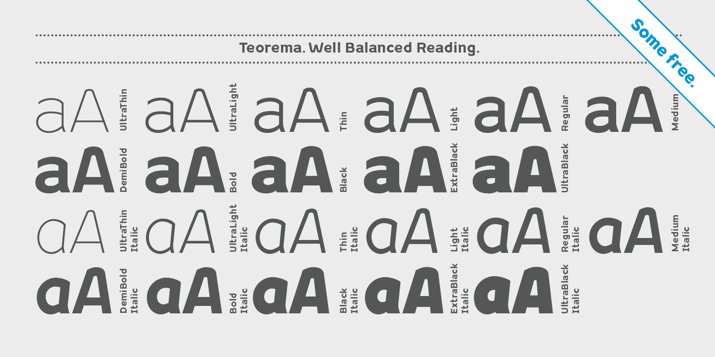 Teorema FREE Bold Font preview